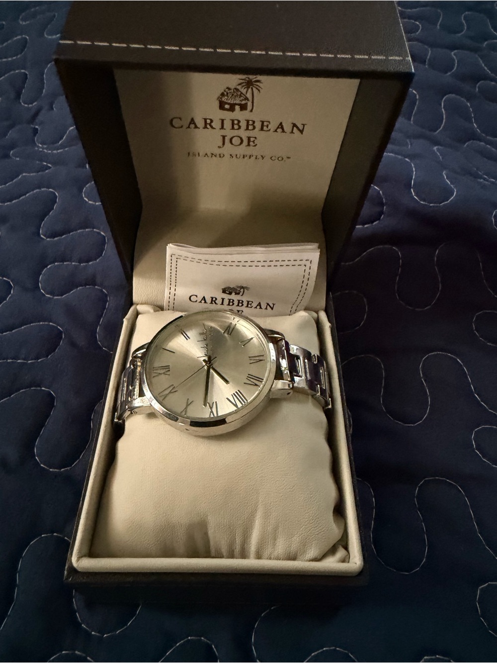 Caribbean Joe Silver Tone Women's Watch